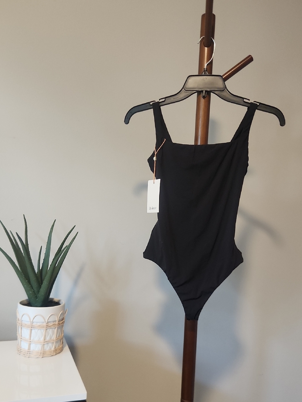 Quince Second Skin Square-Neck Bodysuit